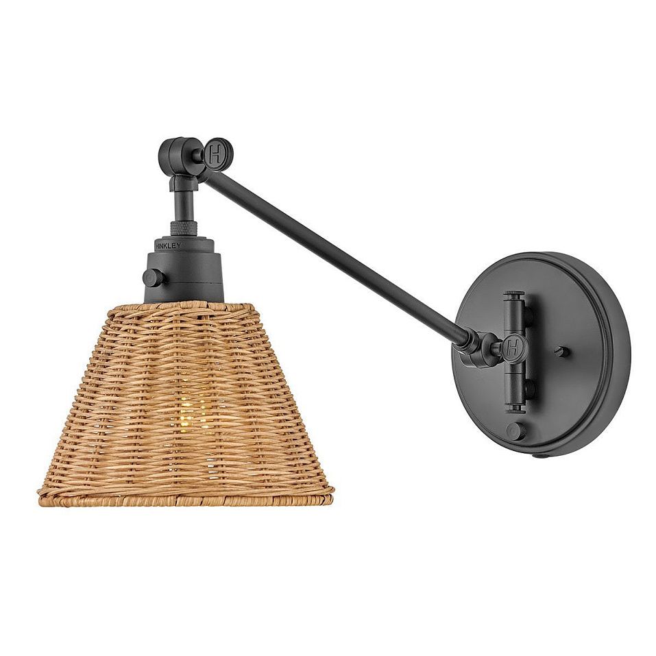 HK-ARTI-1W-BK-NR ARTI  Black/Natural // настенный E27 1х60  х   