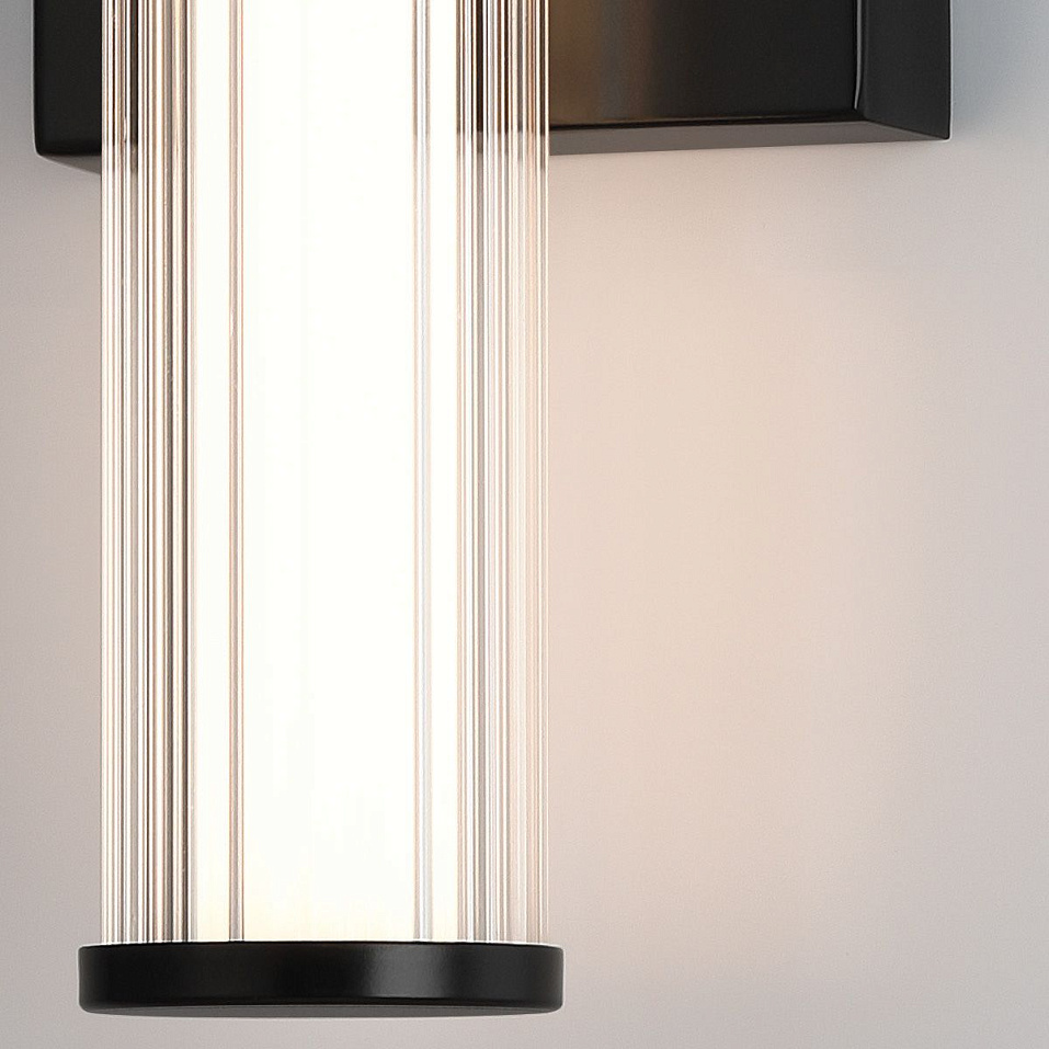 QN-FAYTON-S-BK FAYTON Matte Black/Clear// настенный LED 1х14  х   