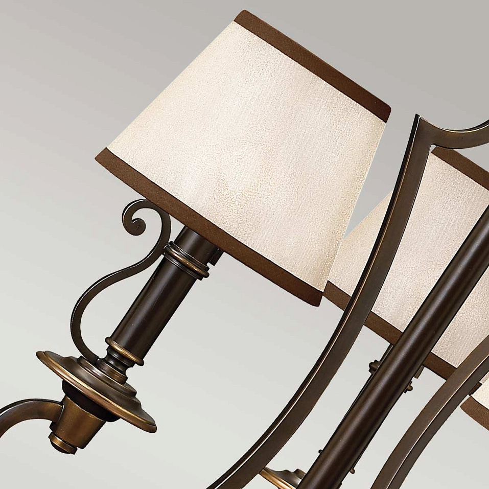 HK-PLYMOUTH3 PLYMOUTH Olde Bronze /Beige Organza// подвесной E14 3х40  х   