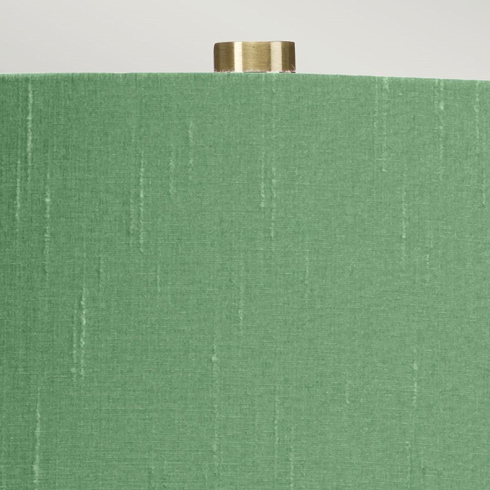 ISLA-AB-TL-GREEN ISLA Aged Brass, White/Okra Green// настольный E27 1х60  х   