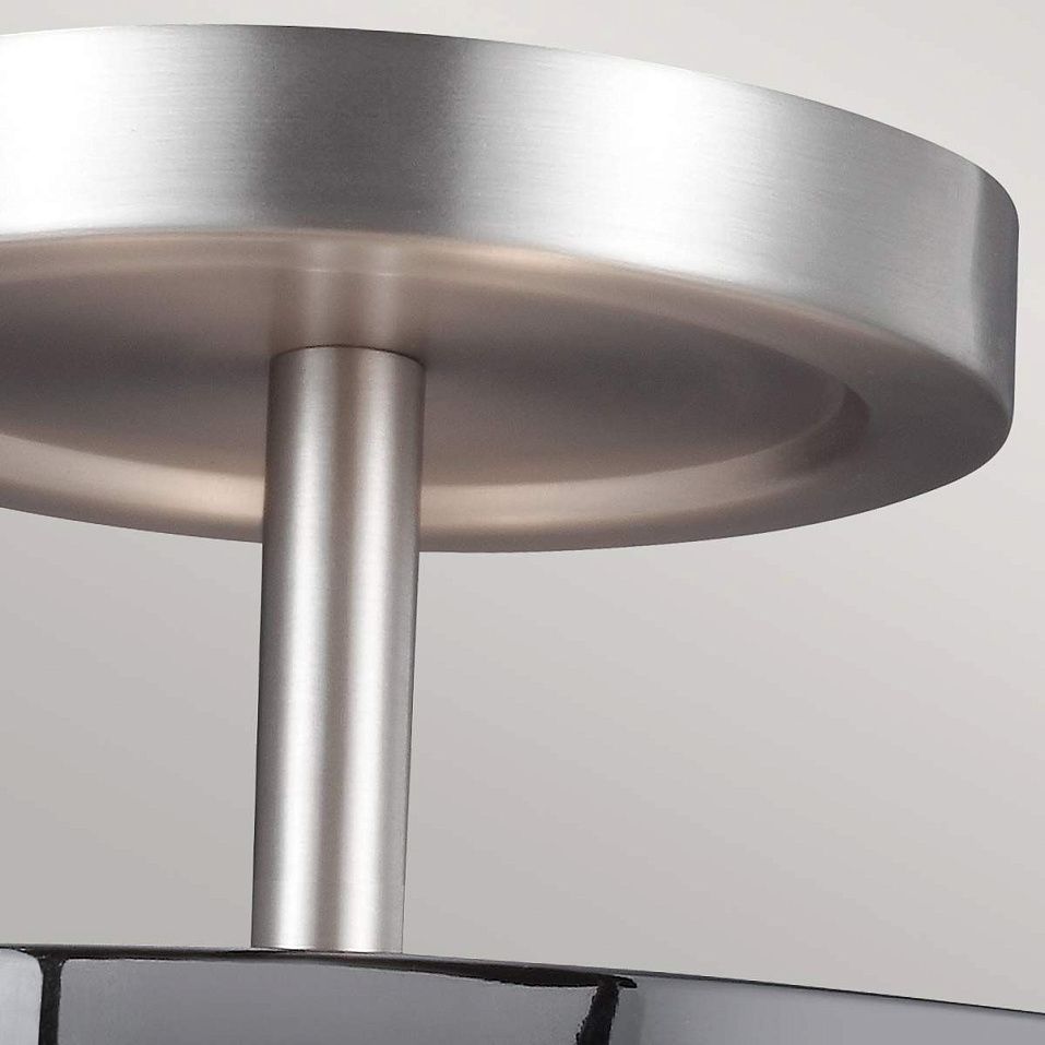 FE-PROSPECT-PARK-SF PROSPECT PARK Satin Nickel with Chrome /Opal white// потолочный E27 2х100  х   