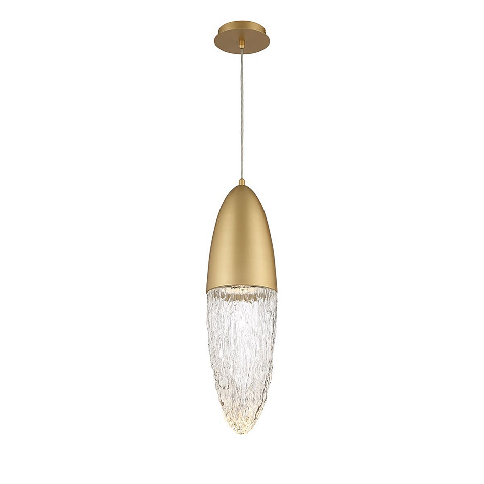 QN-ECROU-1P-BG ECROU Brushed Gold/Clear// подвесной GU10LED 1х10  х   