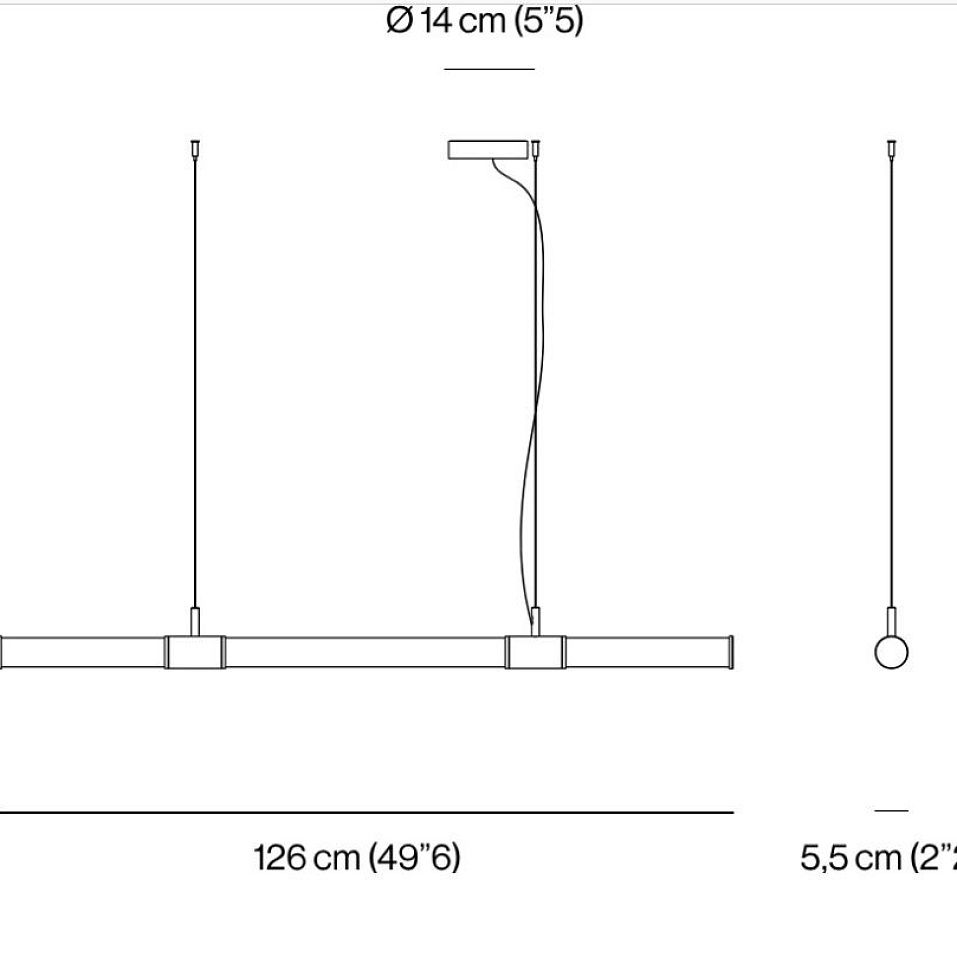 028S2M11B.CE/UL CROSS LINEAR LIGHT BURNISHED BRASS/BRONZE GLASS// подвесной LED х19.2  х   