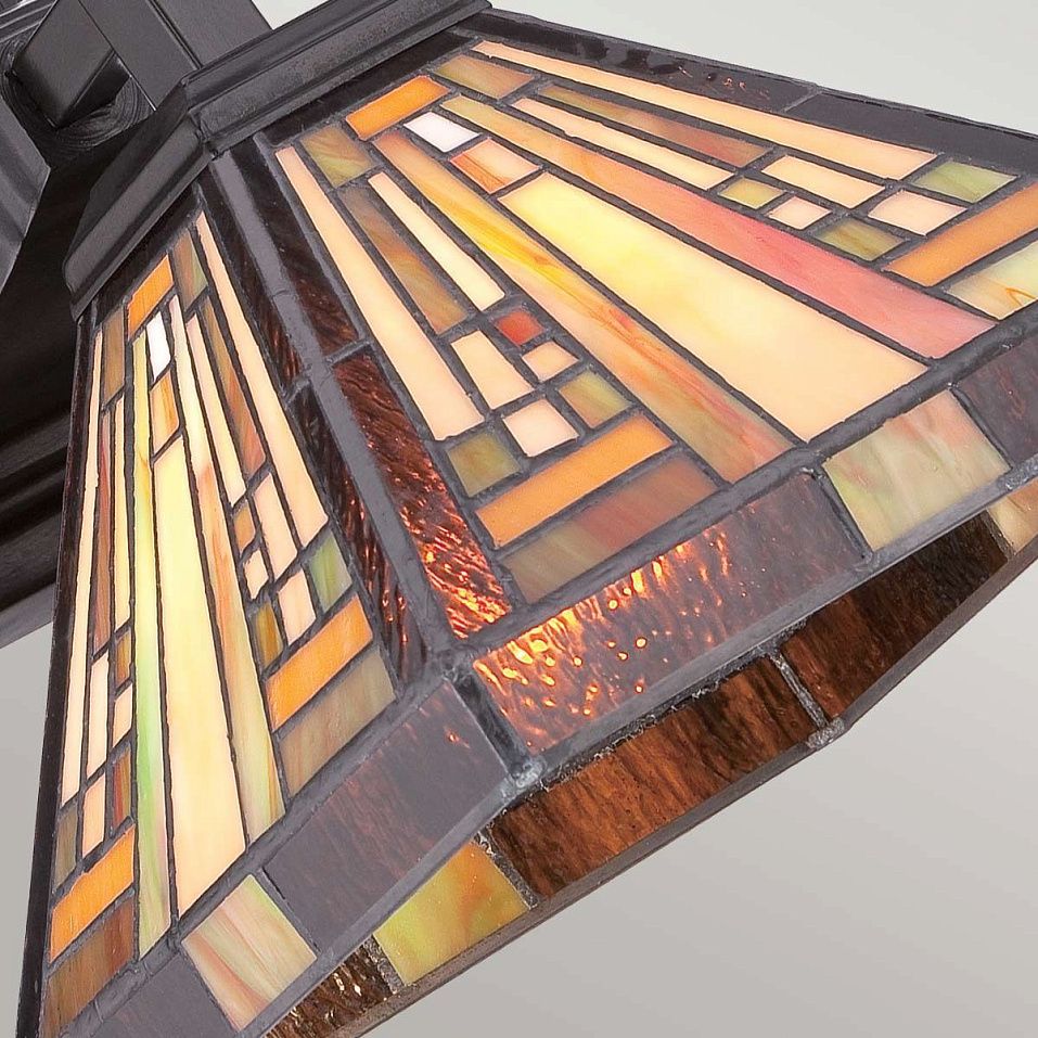 QZ-STEPHEN1 STEPHEN Vintage Bronze/amber, bisque and earthy green// настенный E27 1х60  х   