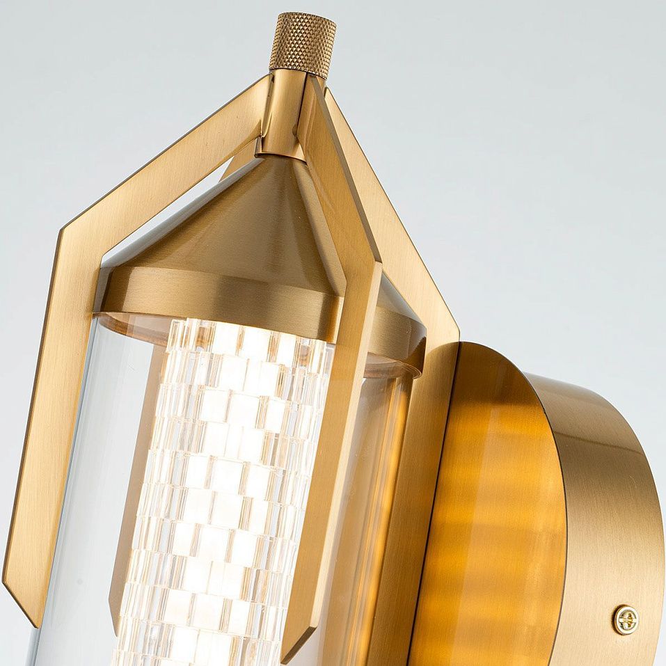 QN-ESPADA-1W-BG ESTRADA Gold/Clear//прозрачный настенный LED 1х18  х   