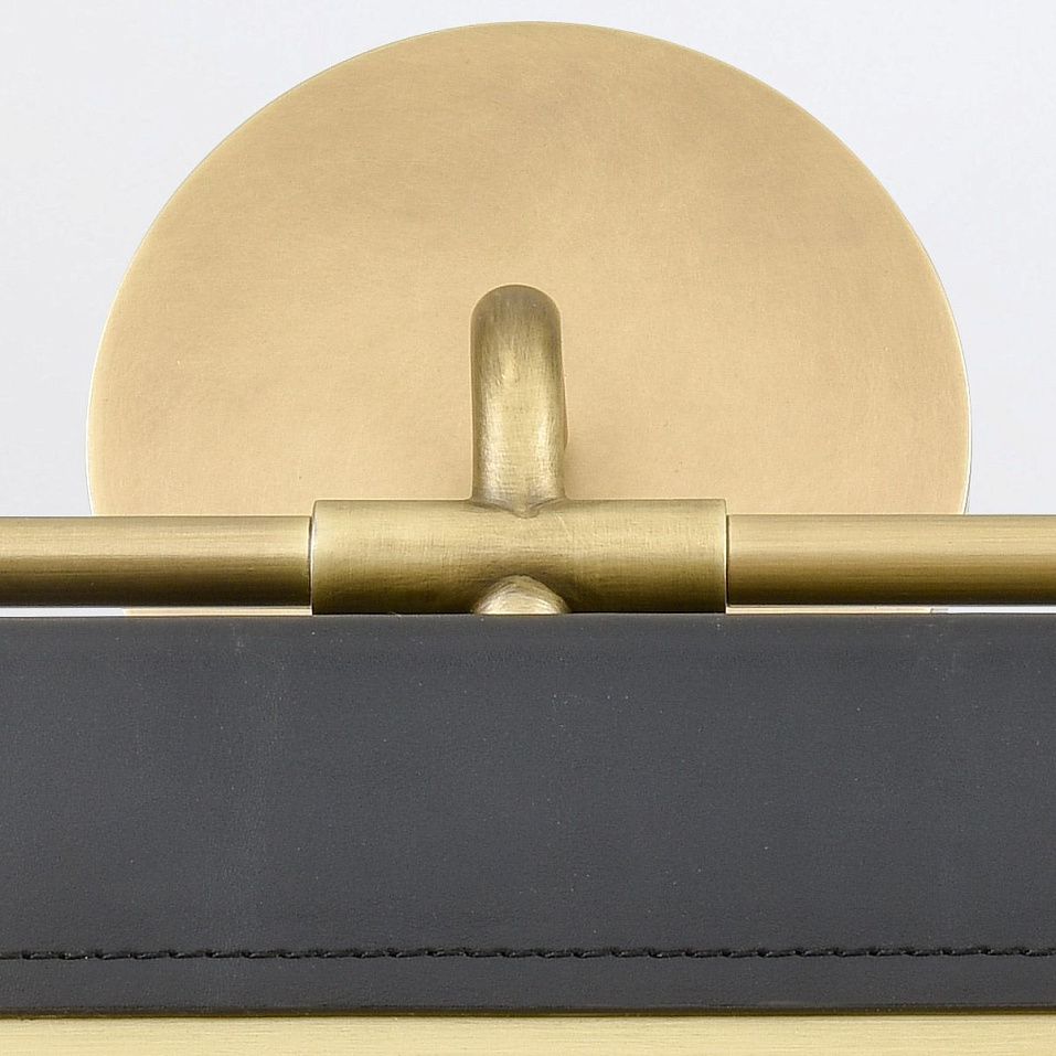 QN-VALISE-PL-W-VBS-TL VALISE Vintage Brass/Tuxedo Leather///Frosted  подсветка для картин LED 1х18     