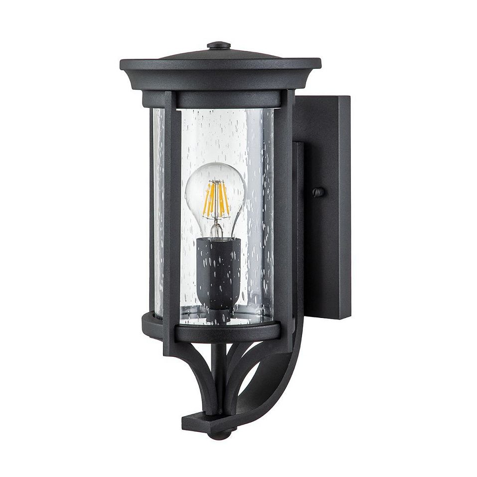 FE-MERRILL1-S-BLK MERRILL Black/Clear Seeded Glass// настенный E27 1х60  х   