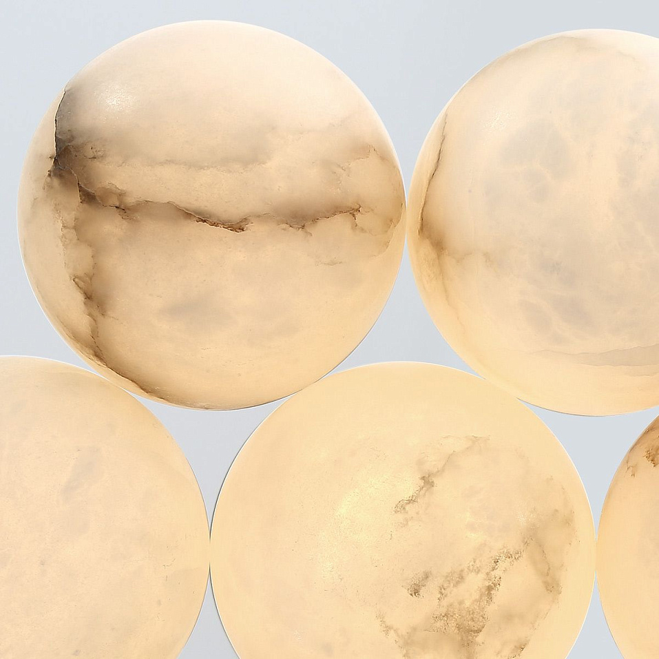 QN-KEPLER-7P-BG KEPLER Brushed Gold/White// подвесной LED 7х7  х   
