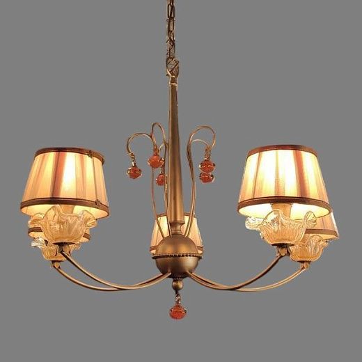 6900/5 CP URANO gold/yellow shade// подвесной E14 5х60  х  6900/5 CP