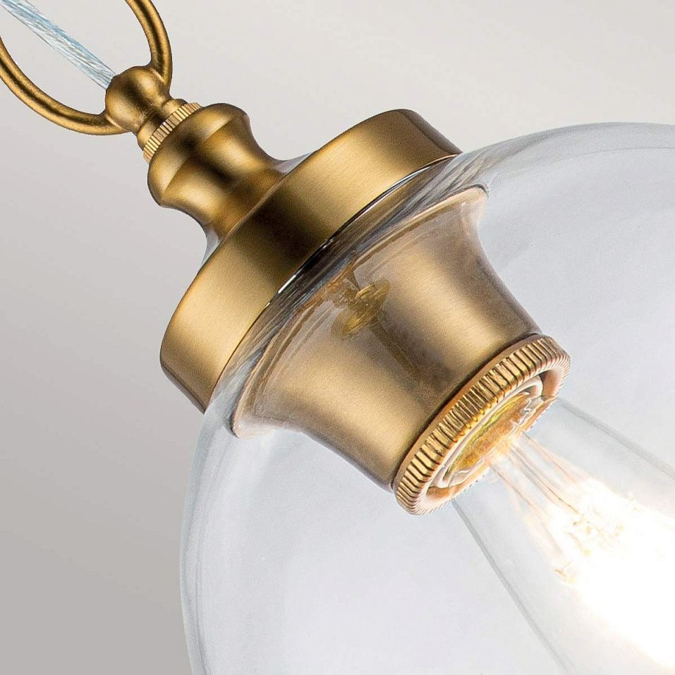 FE-TABBY-P-S-BB TABBY Burnished Brass/Clear// подвесной E27 1х60  х   