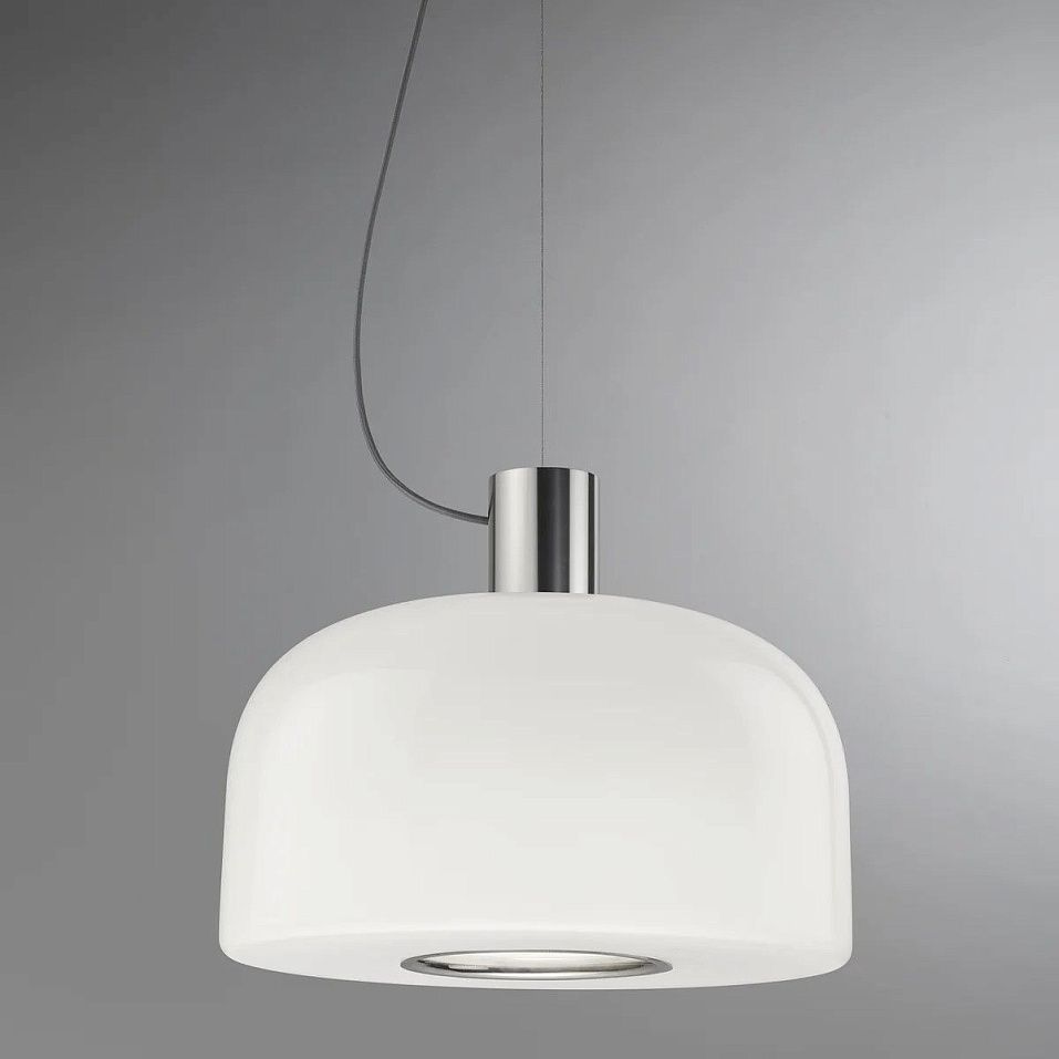 F1081064 BELLHOP GLASS ALUMINUM/WHITE// подвесной E27 1х30  х   