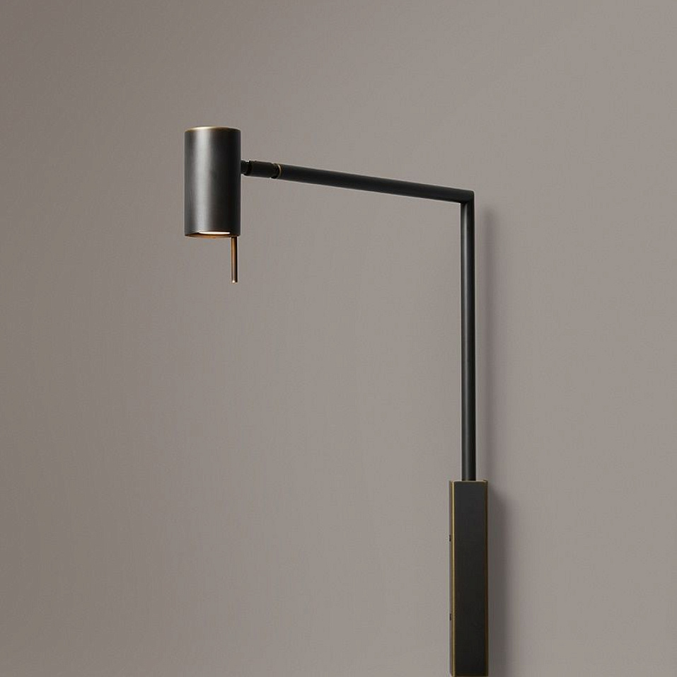 017W1M12.CE/UL Rectus Wall Turning Arm  Dark Burnished Brass /Dark Burnished Brass // настенный GU10   