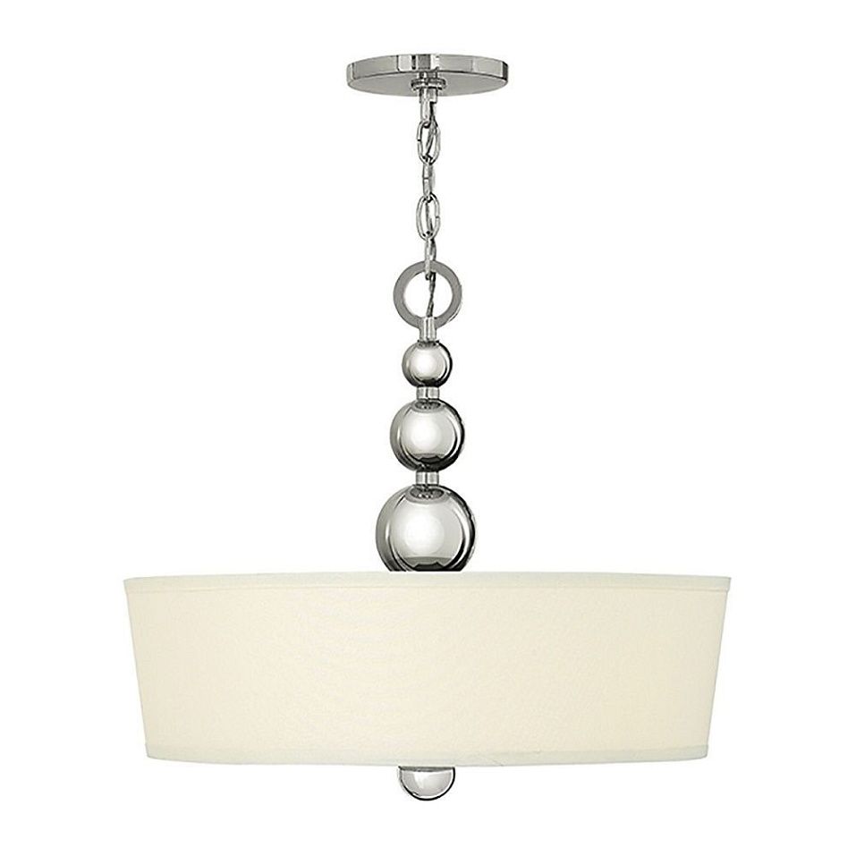 HK-ZELDA-P-B-PN  ZELDA Polished Nickel/White//матовый подвесной E27 3х60  х   