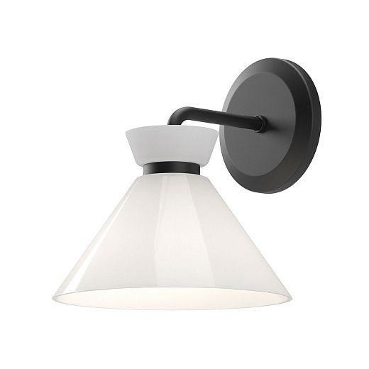 ALM-HALSTON-1WB-BK HALSTON Matte Black /Opal// настенный E27 1х40  х  ALM-HALSTON-1WB-BK