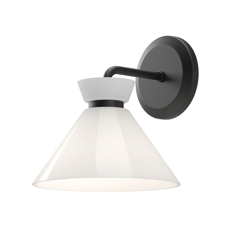 ALM-HALSTON-1WB-BK HALSTON Matte Black /Opal// настенный E27 1х40  х   