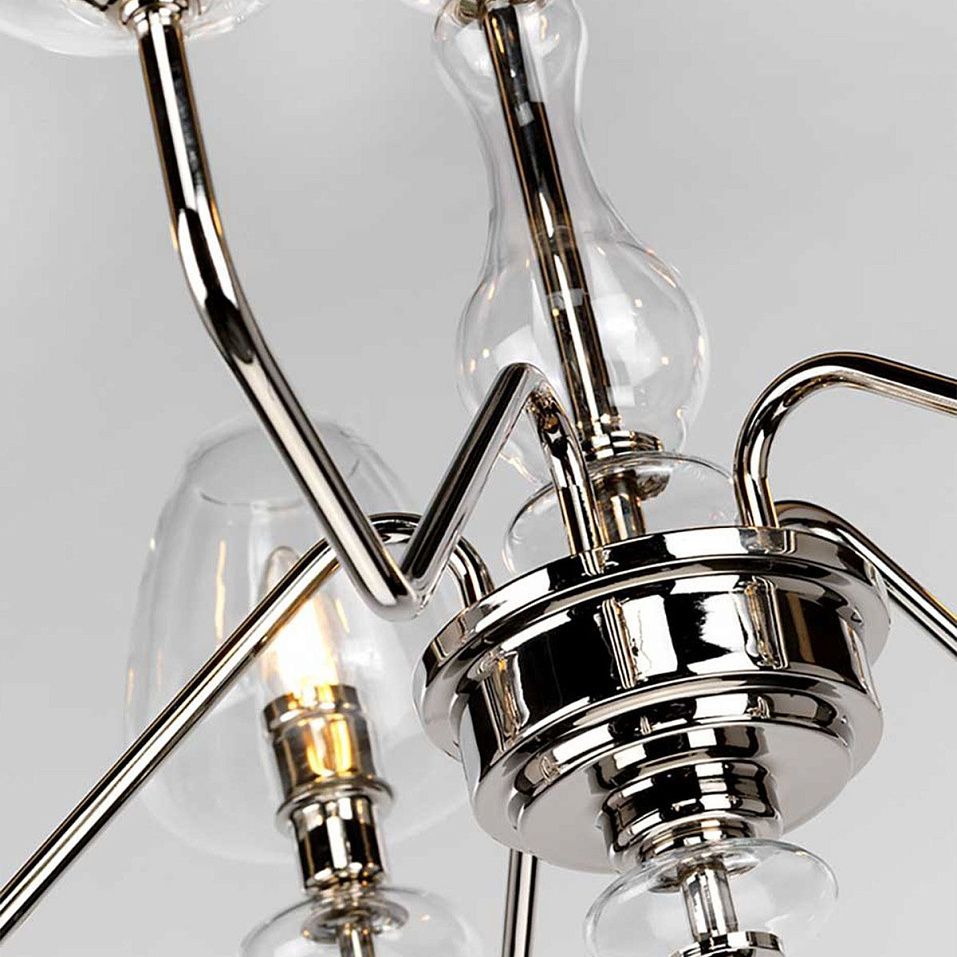 DL-ARMAND5-PN ARMAND Polished Nickel Plated With Clear Glass /Clear// подвесной E14 5х40  х   