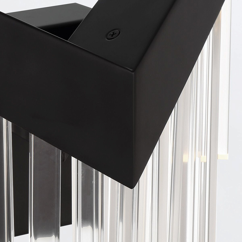 QN-VIVIEN-1W-BK VIVIEN Matte Black/Clear// настенный LED 1х12  х   