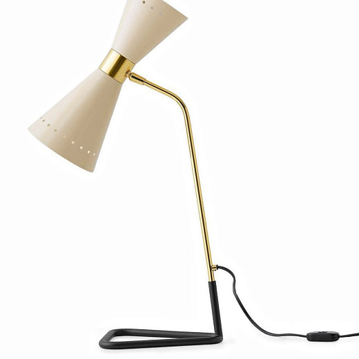 9575 MEGAFONO gold/black/beige// настольный E14 2х60  х  9575