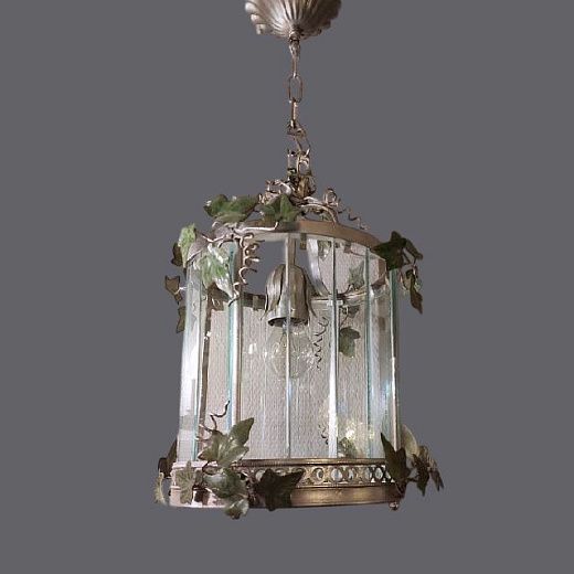 FE 1  silver-green leafs/transparent// подвесной E27 1х100  х  FE 1