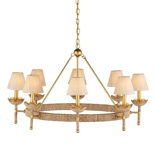 QNC-VICHY8-CGL VICHY Contemporary Gold Leaf/Natural // подвесной E14 8х25  х  QNC-VICHY8-CGL