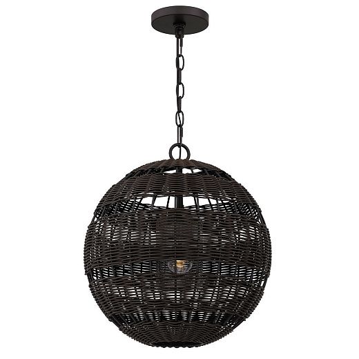 QZ-LINDENDALE-P-WT LINDENDALE Western Bronze/Western Bronze//Clear подвесной E27 1х60  х  QZ-LINDENDALE-P-WT