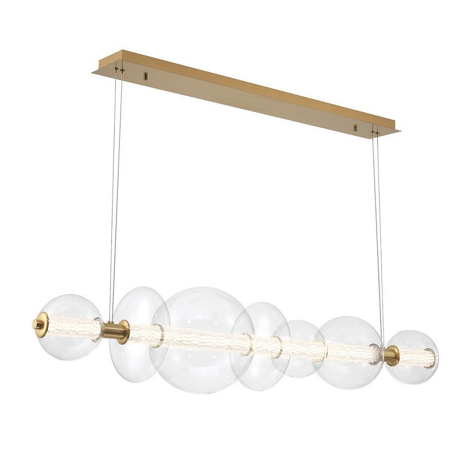 QN-ATOMO-LP7-BG  ATOMO Brushed Gold /Clear// подвесной LED 1х46  х   