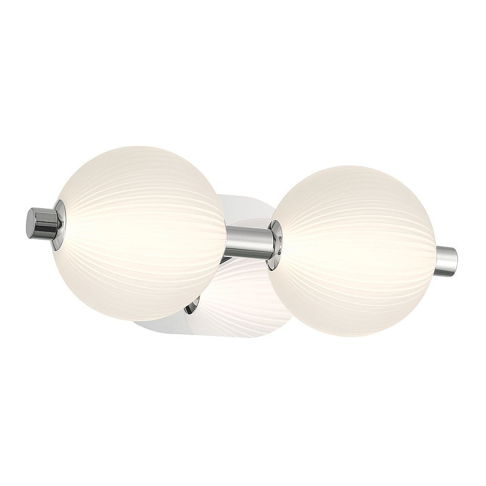 QN-PALMAS-2W-PN PALMAS Polished Nickel/Frosted White// настенный LED 1х18  х   