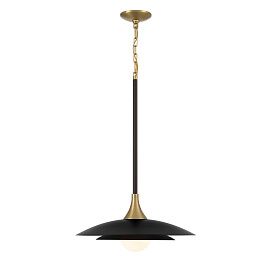 QN-WELSH-P-BK WELSH Matte Black/Brushed Gold/Matte Black//белый подвесной LED 1х15  х  QN-WELSH-P-BK
