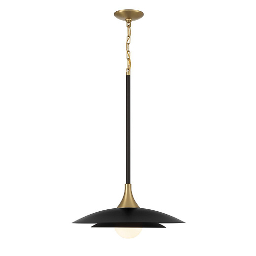 QN-WELSH-P-BK WELSH Matte Black/Brushed Gold/Matte Black//белый подвесной LED 1х15  х  QN-WELSH-P-BK