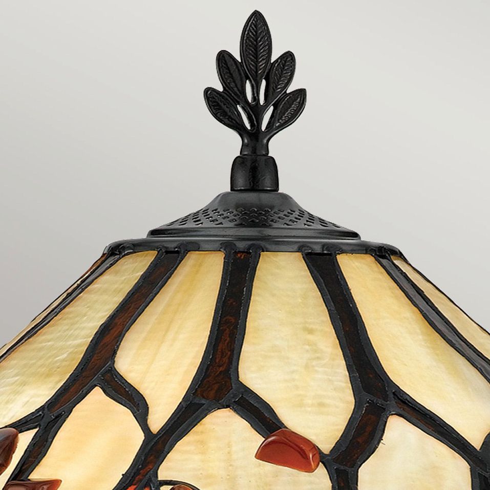 QZ-WHISPERING-TL-VB  Valiant Bronze/Creamy White Tiffany Art// настольный E27 2х60  х   