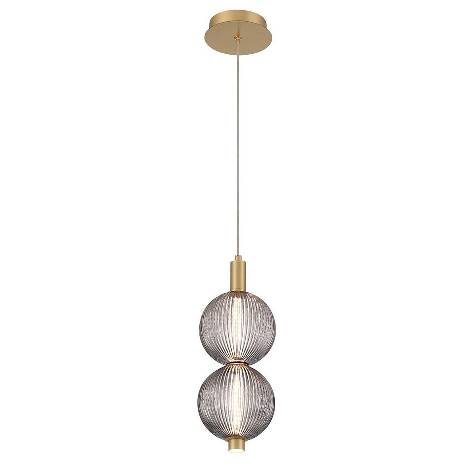 QN-PALMAS-2MP-BG PALMAS Brushed Gold/Smoked // подвесной LED 1х20  х   