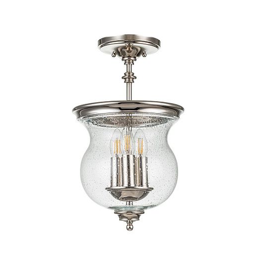 FE-PICKERING-LANE-SF-PN PICKERING-LANE Polished Nickel /Clear Seeded// потолочный E14 3х40  х  FE-PICKERING-LANE-SF-PN