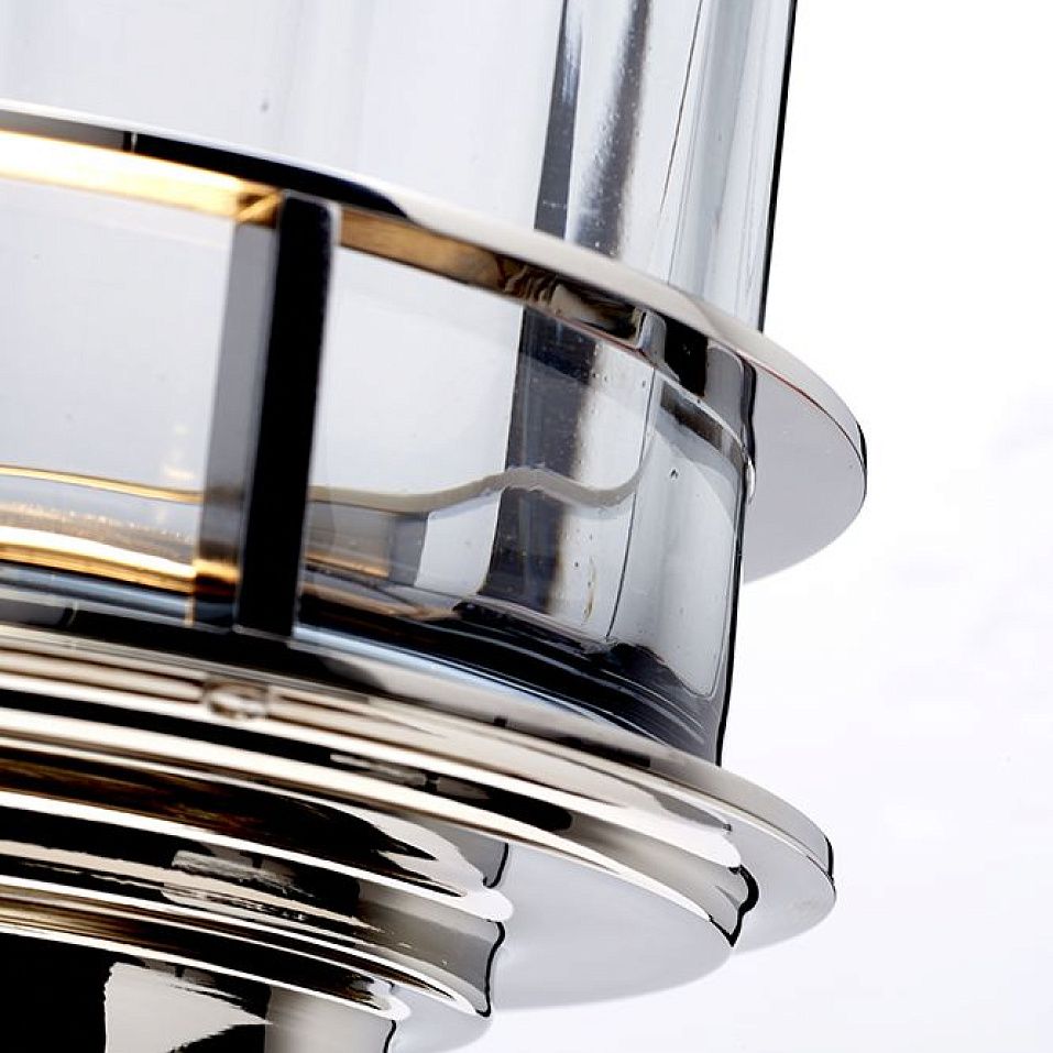 QN-ARNO-SMOKE-PN ARNO Polished Nickel/Smoked tint glass// настольный GX-53 1х9  х   