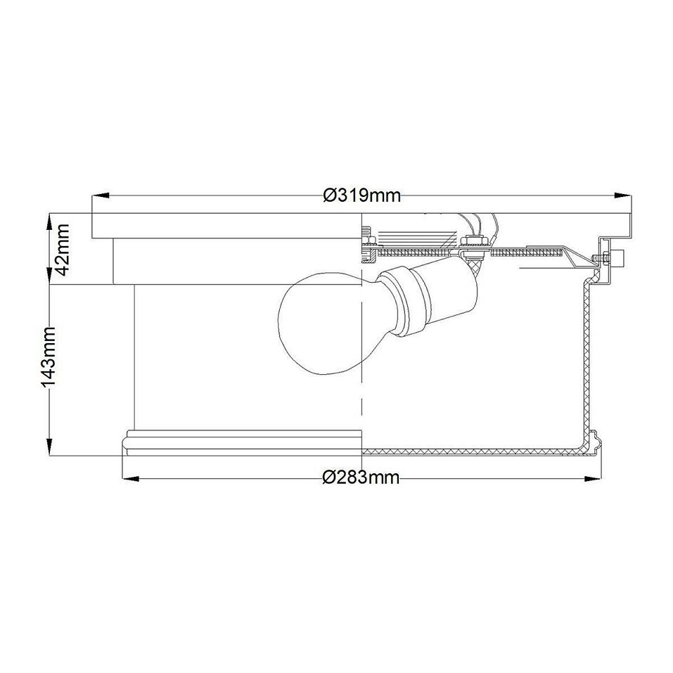 FE-PAYNE-F-BATH PAYNE Polished Chrome/Opal// потолочный E27 2х60  х   