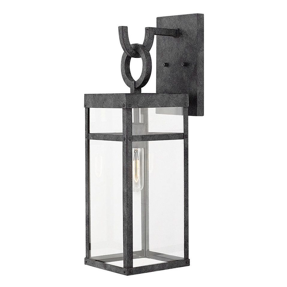 QN-PORTER-L-DZ PORTER Aged Zinc/Clear// настенный E27 1х60  х   