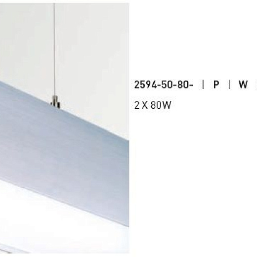 2594-50-80 PN PROFILE 140 black///white подвесной G5 2х80  х  2594-50-80 PN
