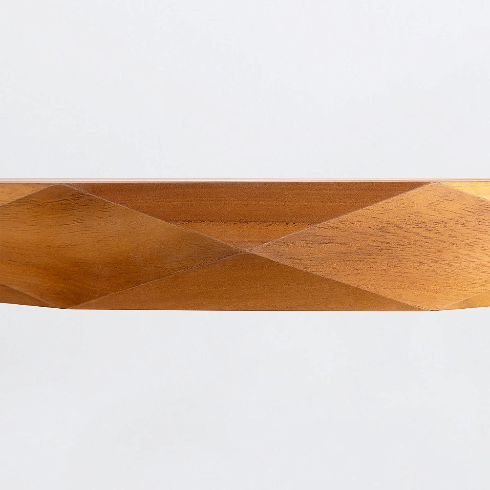 QZ-NEWBURY-F-PB ANGULAR Teak Veneer/Nickel Plated Aluminium /Teak Veneer//белый подвесной LED 1х29     