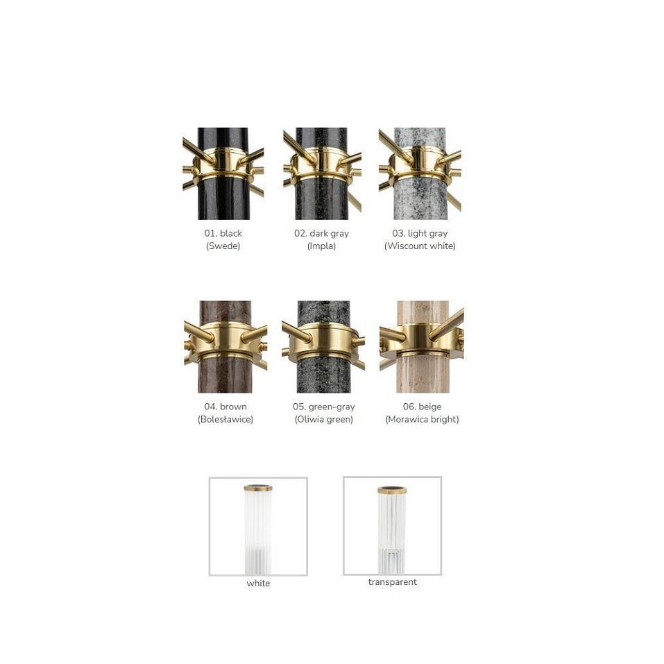 IZA-K-1(P/5)T IZANO brass patina/green grey granit/clear// настенный E14 1х40  х   