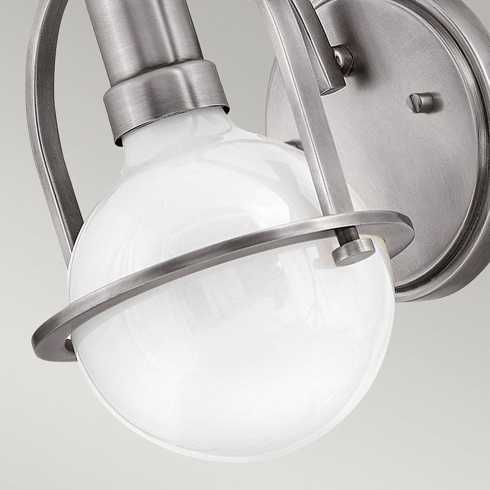 QN-SOMERSET1-BN SOMERSET Brushed Nickel/Opal// настенный E27 1х60  х   