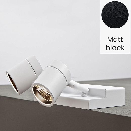 609 42 50 52 MUSEO MINI matt black/// настенный LED 2х9  х  609 42 50 52