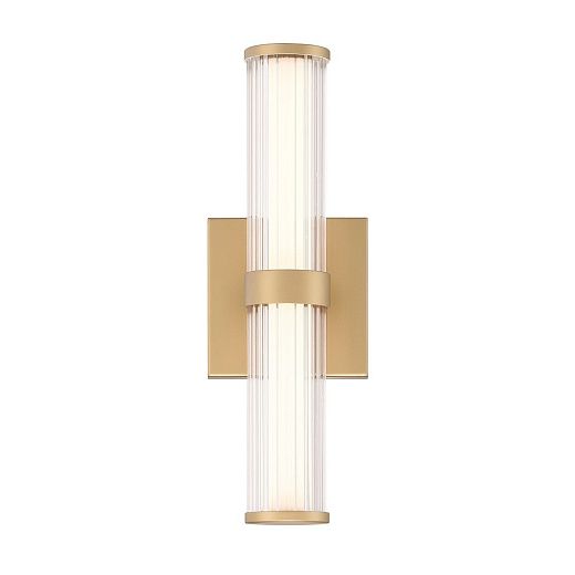QN-FAYTON-S-BG FAYTON Brushed Gold/Clear// настенный LED 1х14  х  QN-FAYTON-S-BG