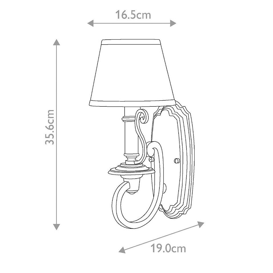 HK-PLYMOUTH1 PLYMOUTH Olde Bronze/amber organza// настенный E14 1х40  х   