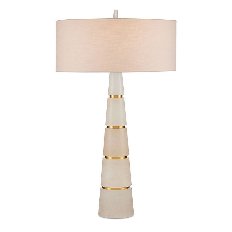 QNC-ELEANORA-TL  ELEANORA Natural Brass/Off White// настольный E27 2х100  х   