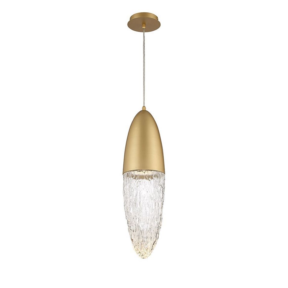 QN-ECROU-1P-BG ECROU Brushed Gold/Clear// подвесной GU10LED 1х10  х   