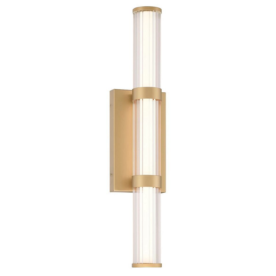 QN-FAYTON-M-BG FAYTON Brushed Gold/Clear// настенный LED 1х21,6  х   