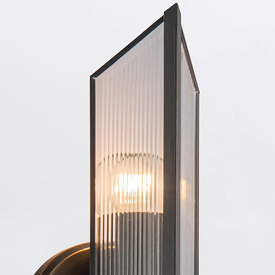 QN-CAIRO-2WB-UBZ-CR CAIRO Urban Bronze /Clear Ribbed// настенный E27 2х40  х   