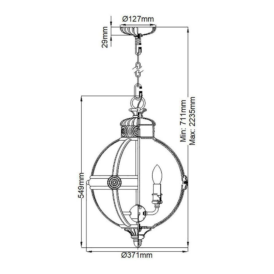 FE-ADAMS-3P-BRZ ADAMS British Bronze /British Bronze /*Clear// подвесной E14 3х60  х   