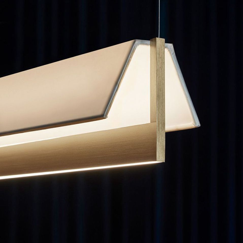 ACAM.004222_01 FLY Satin golden nickel finish/White Calacatta marble printed fabric// подвесной LED    