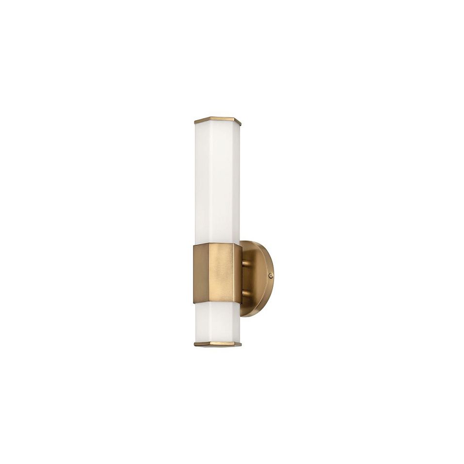QN-FACET-LED1-HB-BATH FACET Heritage Brass/Opal// настенный LED 1х12  х   