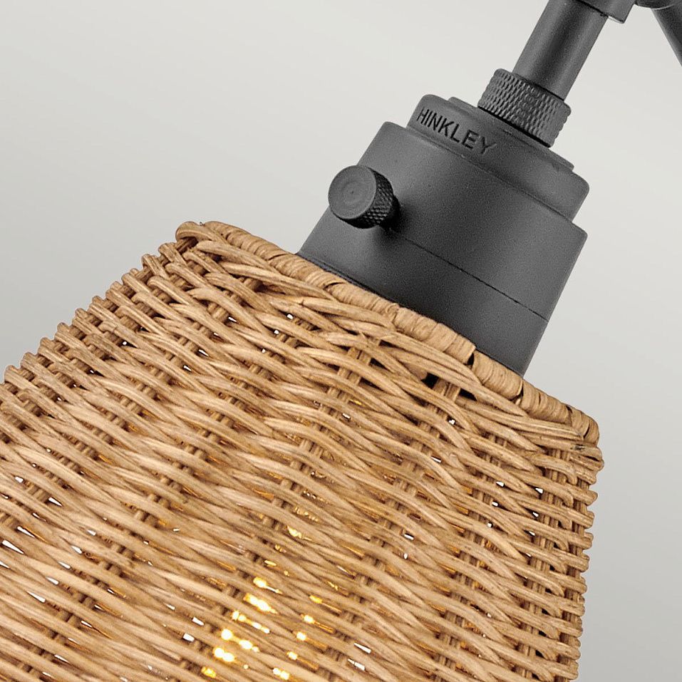 HK-ARTI-1W-BK-NR ARTI  Black/Natural // настенный E27 1х60  х   